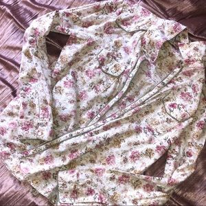 Floral pearl snap button up